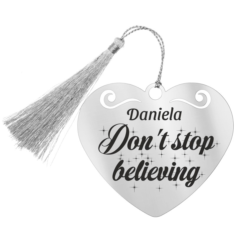 Decoratiune Personalizata Craciun Inima Inox Argintiu Nume Speranta