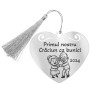 Decoratiune Personalizata Craciun Inima Inox Argintiu Bunici