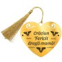 Decoratiune Personalizata Craciun Inima Inox Auriu Urare