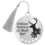 Decoratiune Personalizata Craciun Glob Inox Argintiu Urare Ren