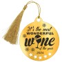 Decoratiune Personalizata Craciun Glob Inox Auriu Wine