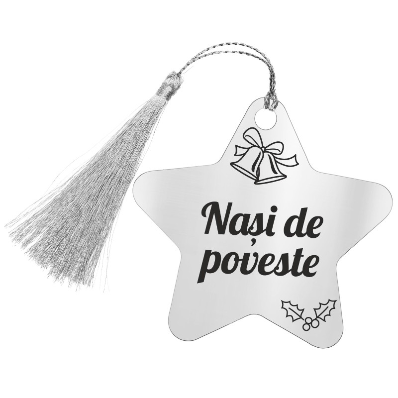                  Decoratiune Personalizata Craciun Stea Inox Argintiu De Poveste
               