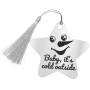 Decoratiune Personalizata Craciun Stea Inox Argintiu Snowman
