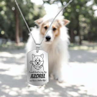 Colier Personalizat Army Inox Argintiu Caine