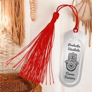 Semn de Carte Personalizat Inox Argintiu Protectie