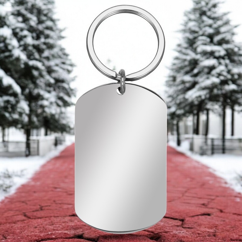 Breloc Personalizat Army Inox Argintiu Cum Vrei Tu