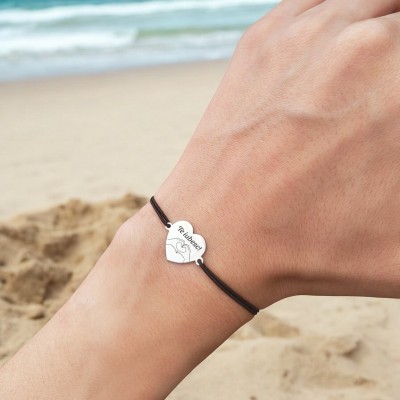 Bratara Personalizata Inima Inox Argintiu Love