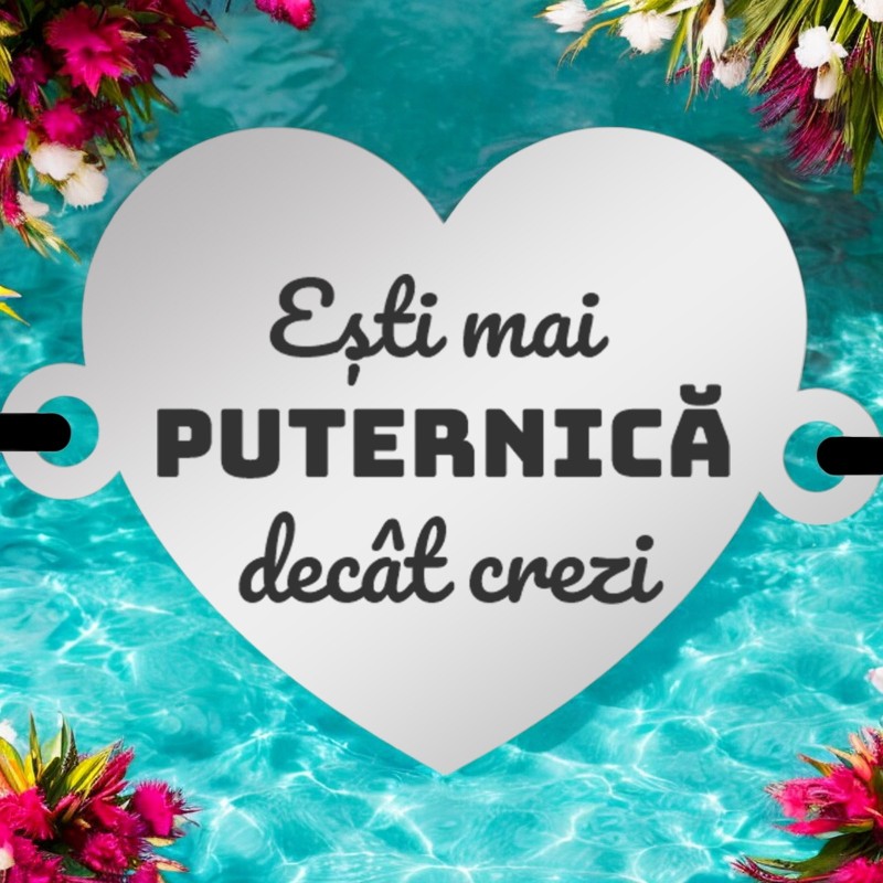 Bratara Personalizata Inima Inox Argintiu Puternica