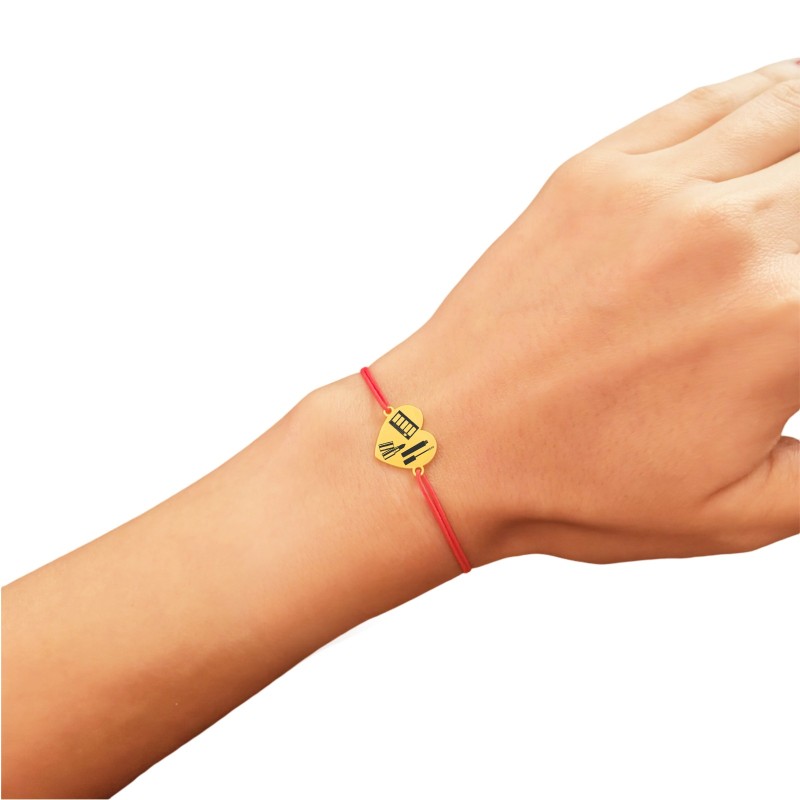                  Bratara Personalizata Inima Inox Auriu Job si Nume
               