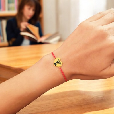 Bratara Personalizata Inima Inox Auriu Nume Copilarie