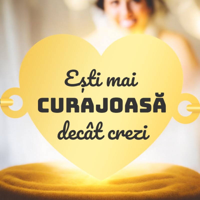                  Bratara Personalizata Lantisor Inima Inox Auriu Mai Mult
               