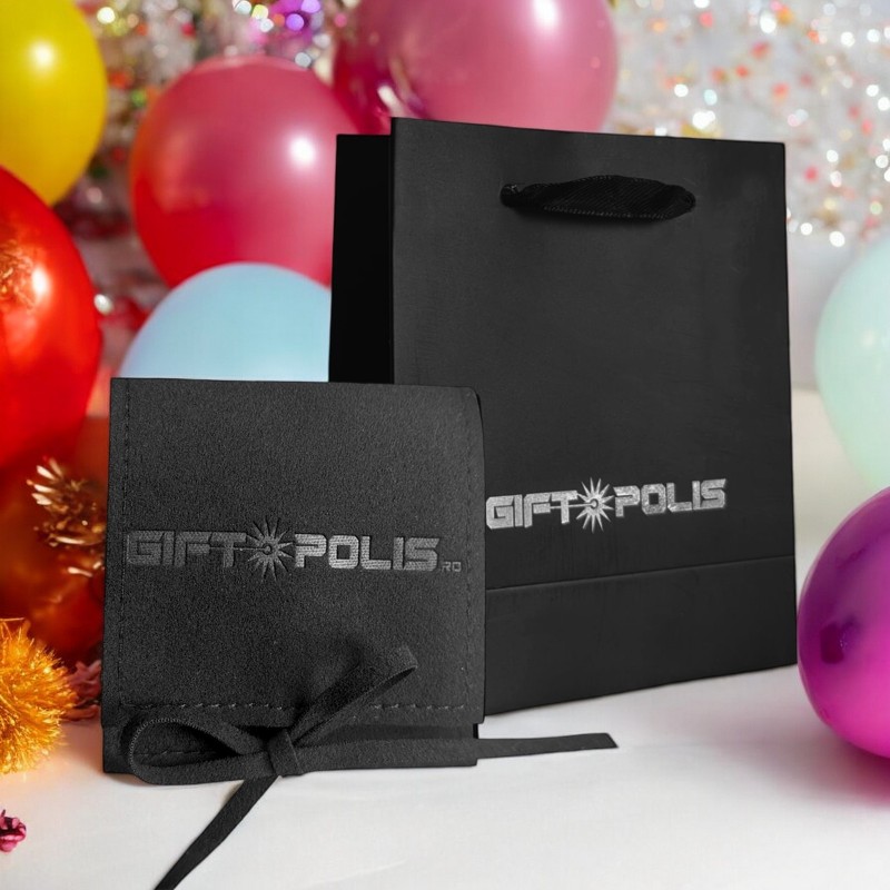                  Bratara Personalizata Elastic negru Placuta Inox Argintiu Familie
               