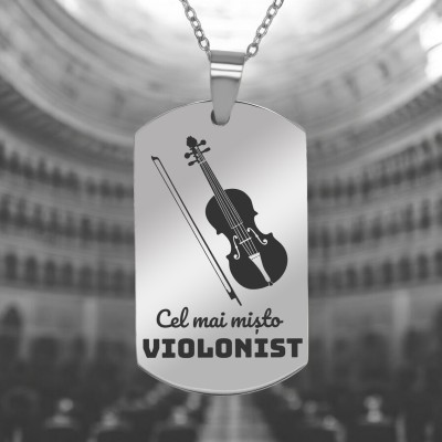 Colier Personalizat Army Inox Argintiu Muzica