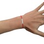 Bratara Personalizata Elastic Rosu Placuta Subtire Inox Argintiu Mesajul Tau