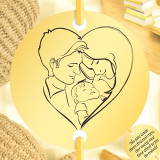 Bratara personalizata Lantisor Rotund Inox Auriu Impreuna