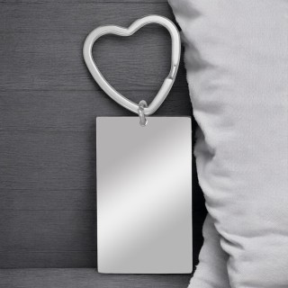 Breloc Personalizat Dreptunghi Inox Argintiu Cum Vrei Tu