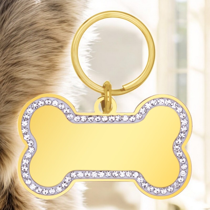                  Medalion Personalizat Os Pietre Inox Auriu Cum Vrei Tu
               