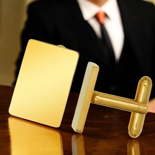 Butoni personalizati Dreptunghi Inox Auriu Cum Vrei Tu