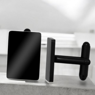 Butoni personalizati Dreptunghi Inox Negru Cum Vrei Tu