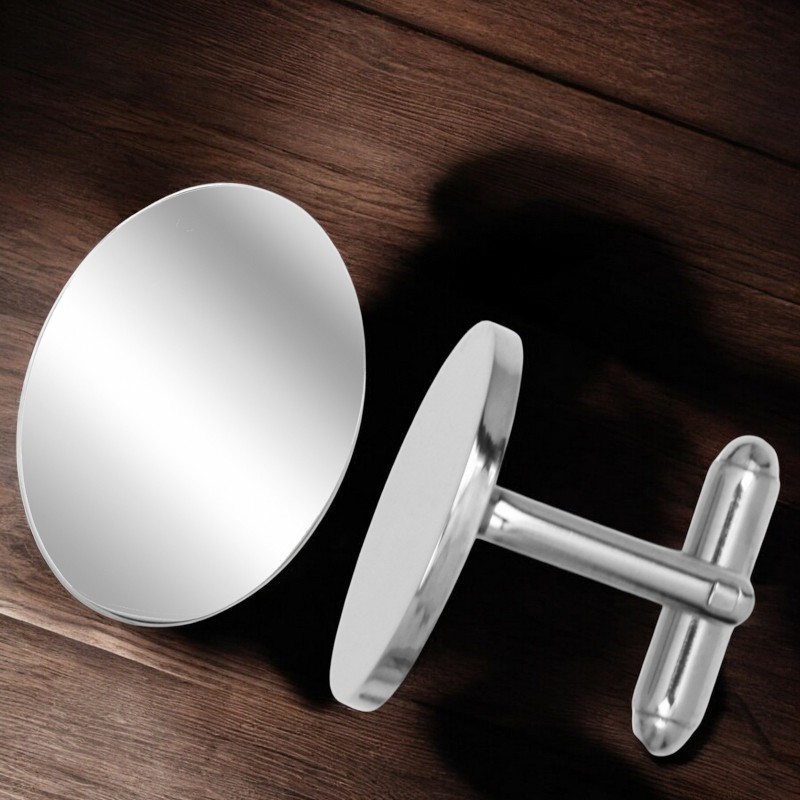 Butoni personalizati Oval Inox Argintiu Cum Vrei Tu