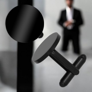 Butoni personalizati Rotund Inox Negru Cum Vrei Tu