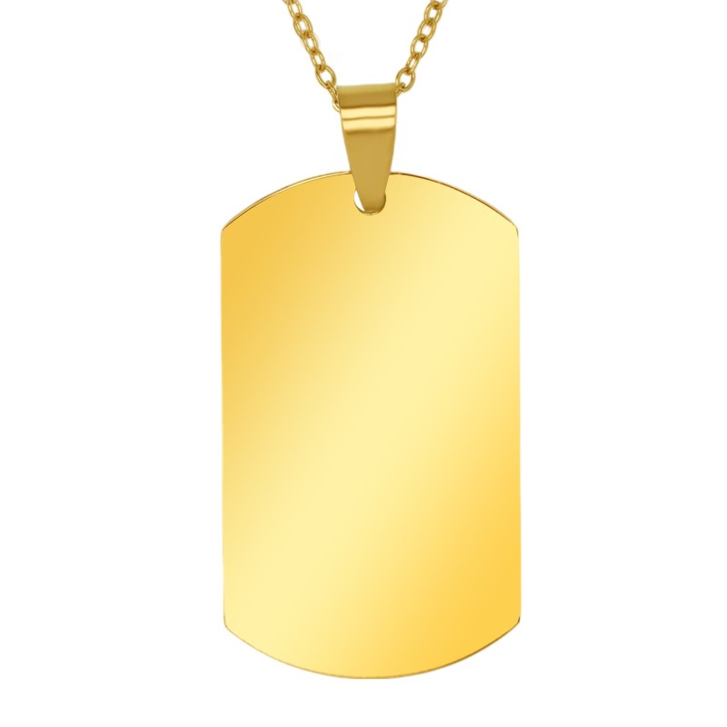 Colier Personalizat Army Inox Auriu Cum Vrei Tu