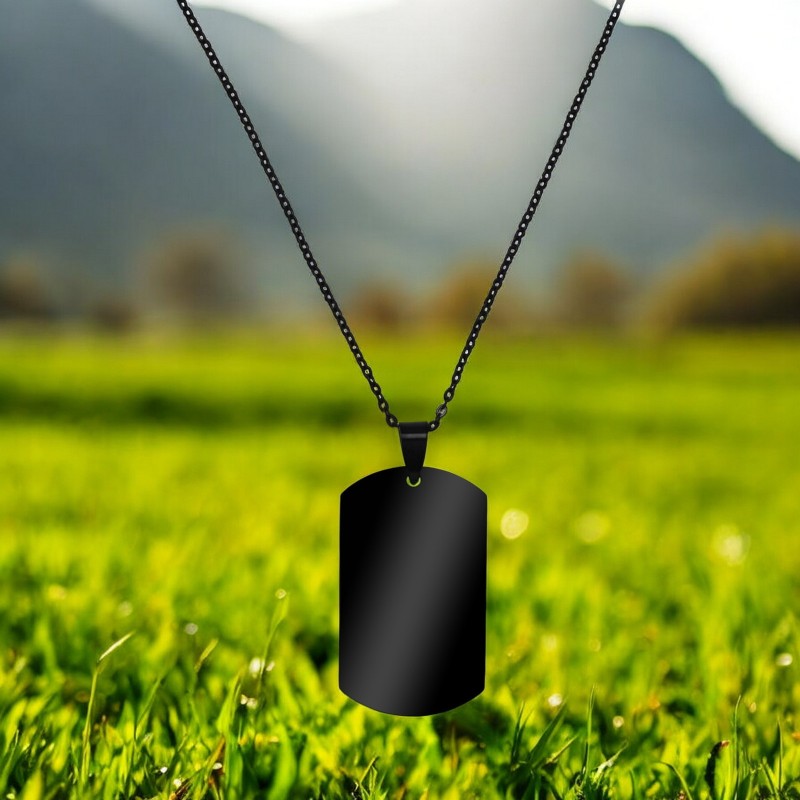 Colier Personalizat Army Inox Negru Cum Vrei Tu