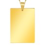 Colier Personalizat Dreptunghi Inox Auriu Cum Vrei Tu