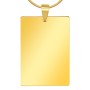 Colier Personalizat Dreptunghi Inox Auriu Latisor Tub Cum Vrei Tu