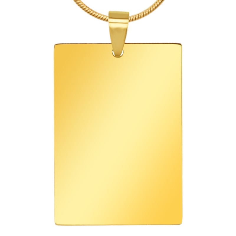                  Colier Personalizat Dreptunghi Inox Auriu Latisor Tub Cum Vrei Tu
               