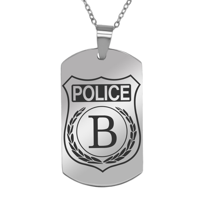                  Colier Personalizat Army Inox Argintiu Politie
               