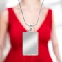 Colier Personalizat Dreptunghi Pietre Inox Argintiu Lantisor Tub Cum Vrei Tu