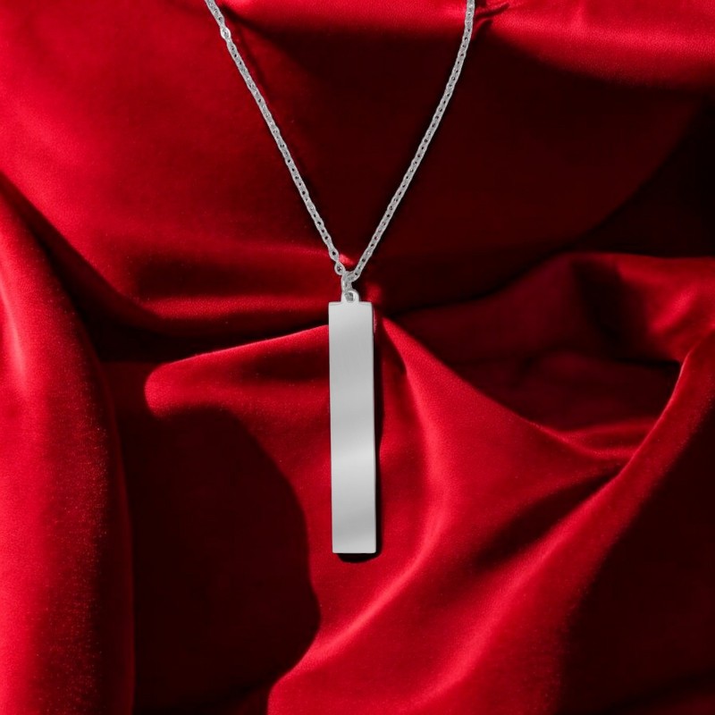 Colier Personalizat Placuta Inox Argintiu Cum Vrei Tu
