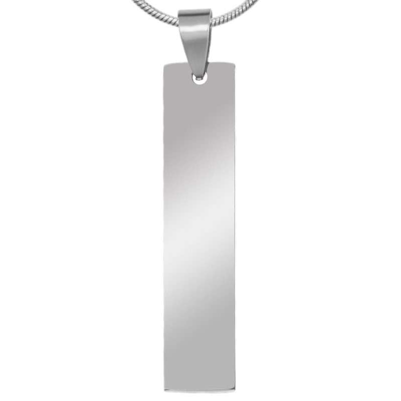 Colier Personalizat Placuta Inox Argintiu Lantisor Tub Cum Vrei Tu