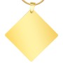 Colier Personalizat Romb Inox Auriu Lantisor Tub Cum Vrei Tu
