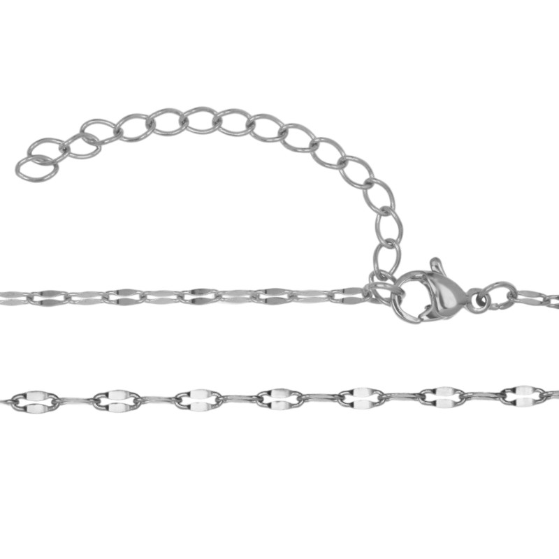                  Colier Personalizat Rotund Pietre Inox Argintiu Cum Vrei Tu
               