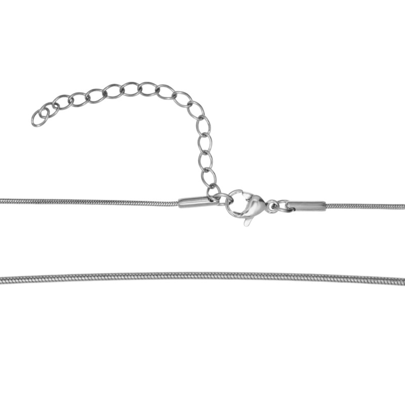 Colier Personalizat Rotund Pietre Inox Argintiu Lantisor Tub Cum Vrei Tu