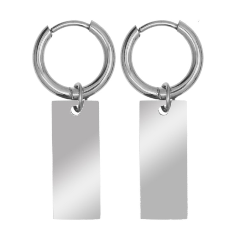 Cercei personalizati Placuta Inox Argintiu Cum Vrei Tu