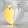 Set pandantive Personalizate Jumatati Inima Inox Auriu Argintiu Cum Vrei Tu