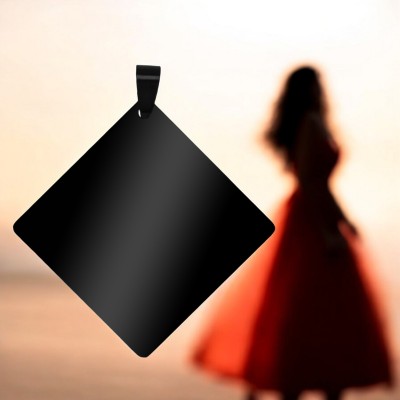 Pandantive Personalizat Romb Inox Negru Cum Vrei Tu