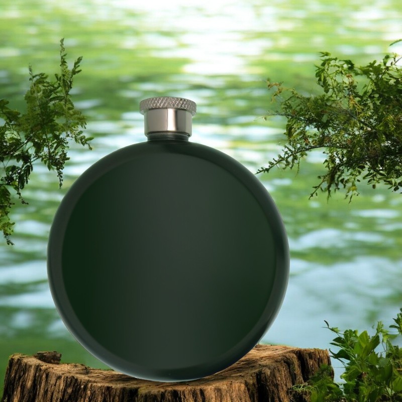 Sticla de buzunar Personalizata Inox Verde 80ml Cum Vrei Tu
