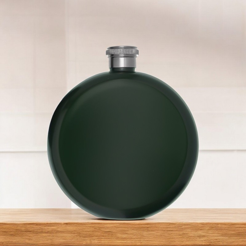 Sticla de buzunar Personalizata Inox Verde 140ml Cum Vrei Tu