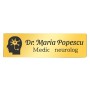 Ecuson Personalizat Inox Auriu Nume Medic Neurolog
