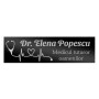 Ecuson Personalizat Inox Negru Nume Doctor Stetoscop