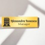 Ecuson Personalizat Inox Auriu Nume Manager Hotel