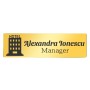 Ecuson Personalizat Inox Auriu Nume Manager Hotel