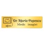 Ecuson Personalizat Inox Auriu Nume Doctor Imagist