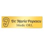 Ecuson Personalizat Inox Auriu Nume Doctor ORL