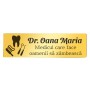 Ecuson Personalizat Inox Auriu Nume Medic Stomatolog