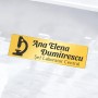Ecuson Personalizat Inox Auriu Nume Cercetator